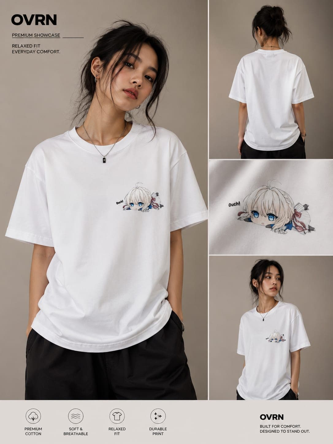 Violet Evergarden 'OUCH' Tshirt | Regular fit